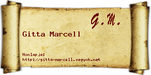Gitta Marcell névjegykártya